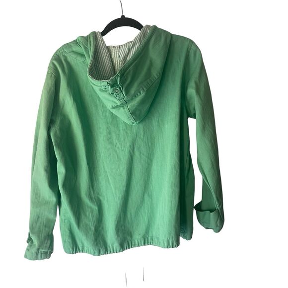 Denim & CO Women's Size Medium Kelly Green Western Chore Coat Jacket - Picture 6 of 8
